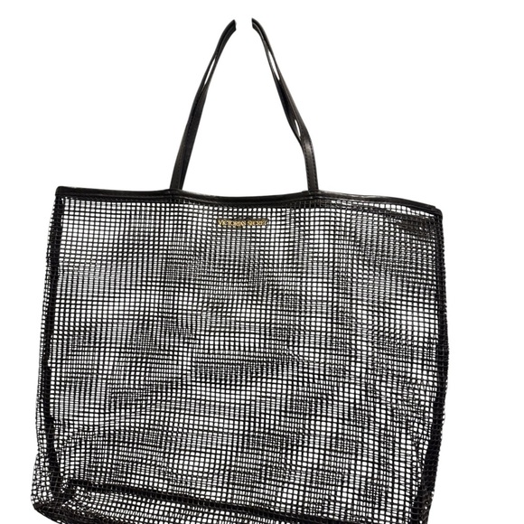 Victoria’s Secret Black Mesh Tote Bag is perfect for shopping, beach…. - Picture 9 of 9